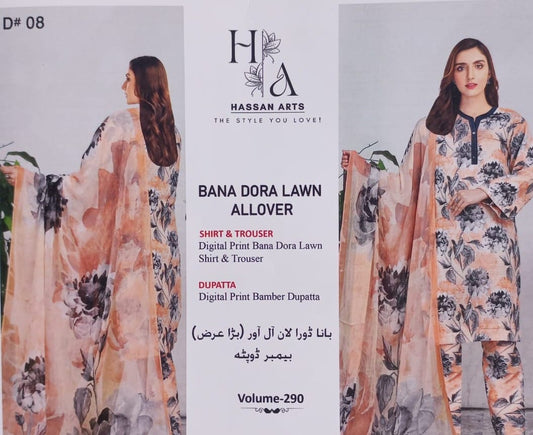 Bana Dora Lawn Allover by Hassan Arts