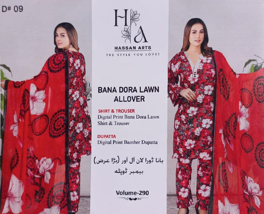 Bana Dora Lawn Allover by Hassan Arts