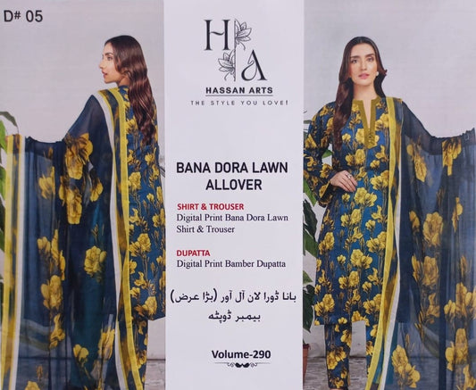 Bana Dora Lawn Allover by Hassan Arts